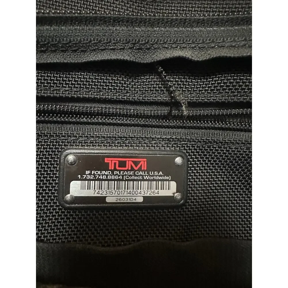 Tumi black Alpha canvas computer bag